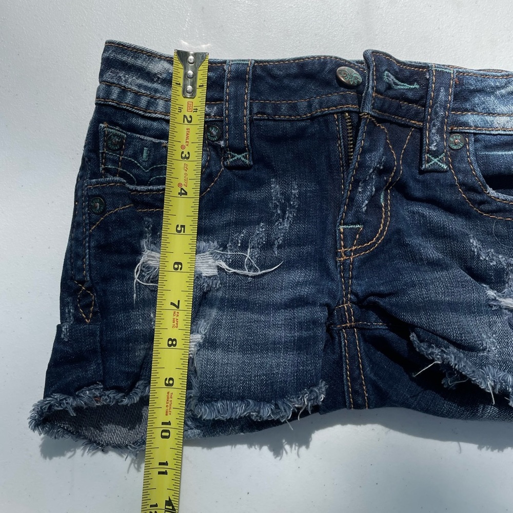Rock Revival Jessica Blue Jean Shorts Size 25 - Picture 12 of 12